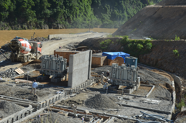 Thi công nhà máy thủy điện Sông Bung 6
